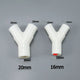 16mm 20mm PVC Plastic Y Type Tee Fork Water Pipe Tee Drip Box Tee Joint Fittings