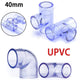 40mm Transparent UPVC T Piece Elbow Connector Adhesive Pipe Fittings Fish Tank