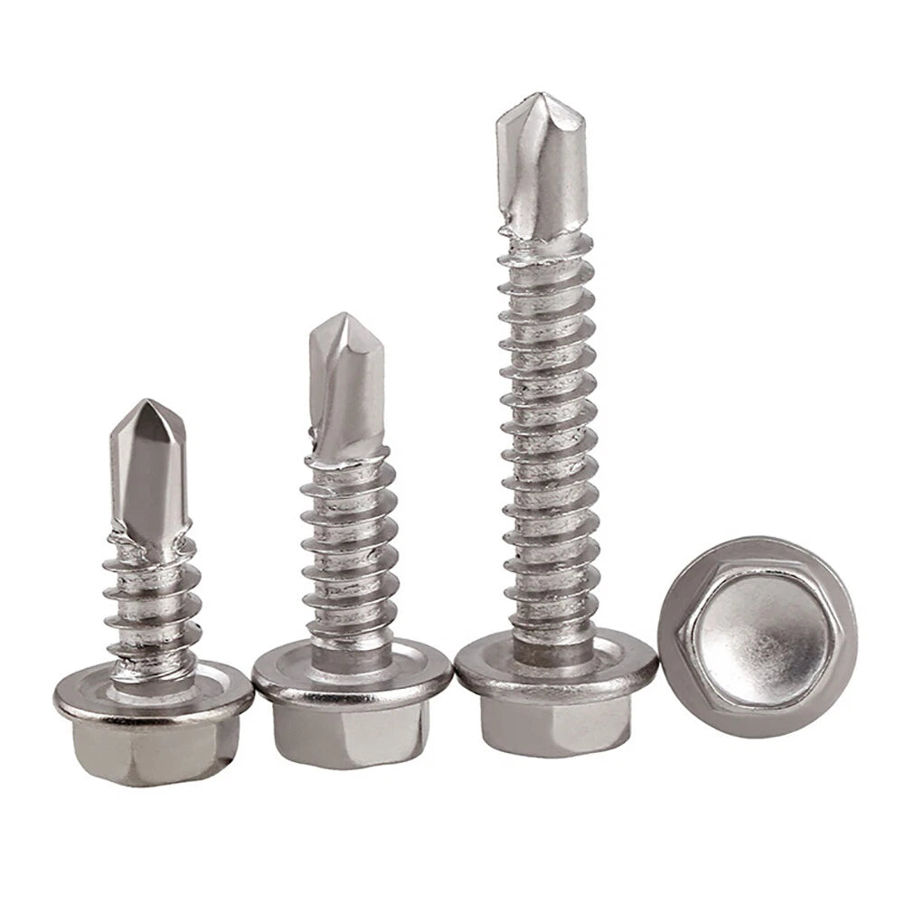 410 SS Hex Head Self‑Drilling Tek Screws – M4.2 M4.8 M5.2 M6.3 for Roofing & Sheeting