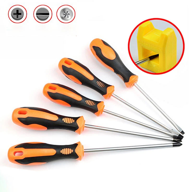 Screwdriver Set Phillips Crosshead Slotted Flathead Non-Slip Precision Tool Hex