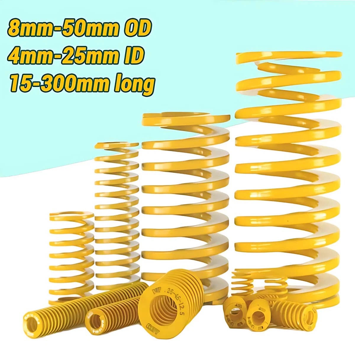 OD 8-50mm Die Springs Compression Mould Spring Light/Medium/Heavy Load Duty