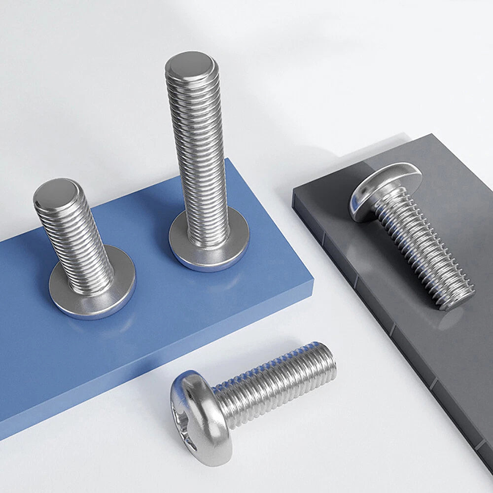 A2 Stainless Steel 304 Phillips Pan Head Screws – M3 M4 M5 M10, Fully Threaded (3–100mm)