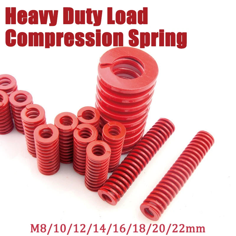 Red-Medium Duty Load Compression Spring Die Springs O.D:8-22mm Length:20-175mm
