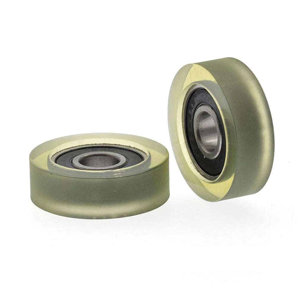 Polyurethane Molded Ball Bearing Pu Rubber Coated Bearings Pulley Guide Wheel