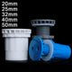 20 25 32 40 50mm PVC Water Pipe Fittings Drainage Couplers Adapter Straight