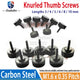 M1.6 Knurled Thumb Screws – Carbon Steel Hand Grip Knob Bolts, 3–10mm, 0.35 Pitch