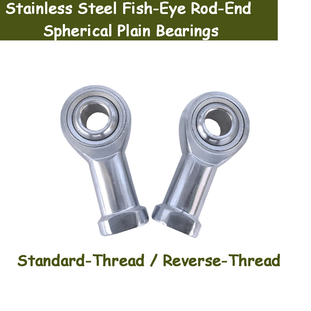 Stainless Steel Fish-Eye Rod-End Spherical Plain Joint Bearings Standard/Reverse