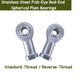 Stainless Steel Fish-Eye Rod-End Spherical Plain Joint Bearings Standard/Reverse