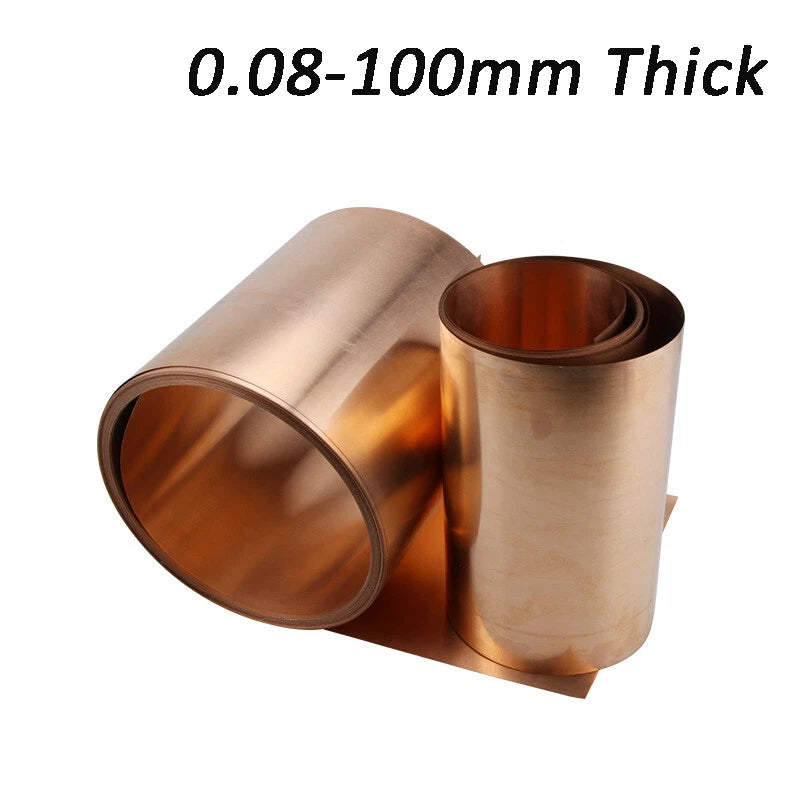 0.08-100mm Beryllium Copper Sheet Roll Plate BeCu Foil Panel Strip 200mm*200mm