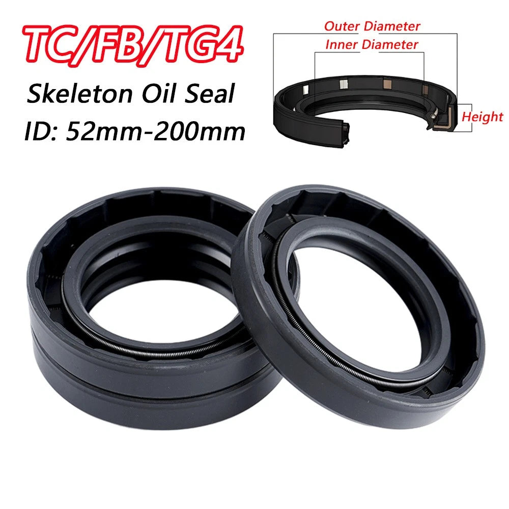 TC FB TG4 NBR Skeleton Oil Seal Rings ID 52mm-200mm Lip Seal For Rotary Shaft
