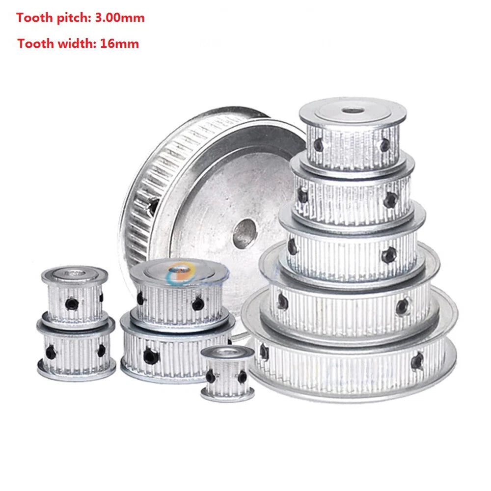 HTD-3M 12T-120T Timing Belt Pulley Without Step Bore 4-15mm, For 15mm Width Belt