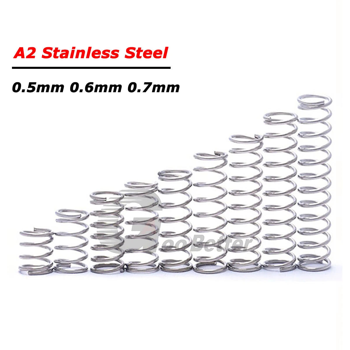 Compression Spring 0.5mm 0.6mm 0.7mm A2 Stainless Steel Small Pressure Springs