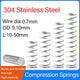 Compression Spring Wire Dia 0.7mm OD9-10mm 304 Stainless Steel Vibration Damping