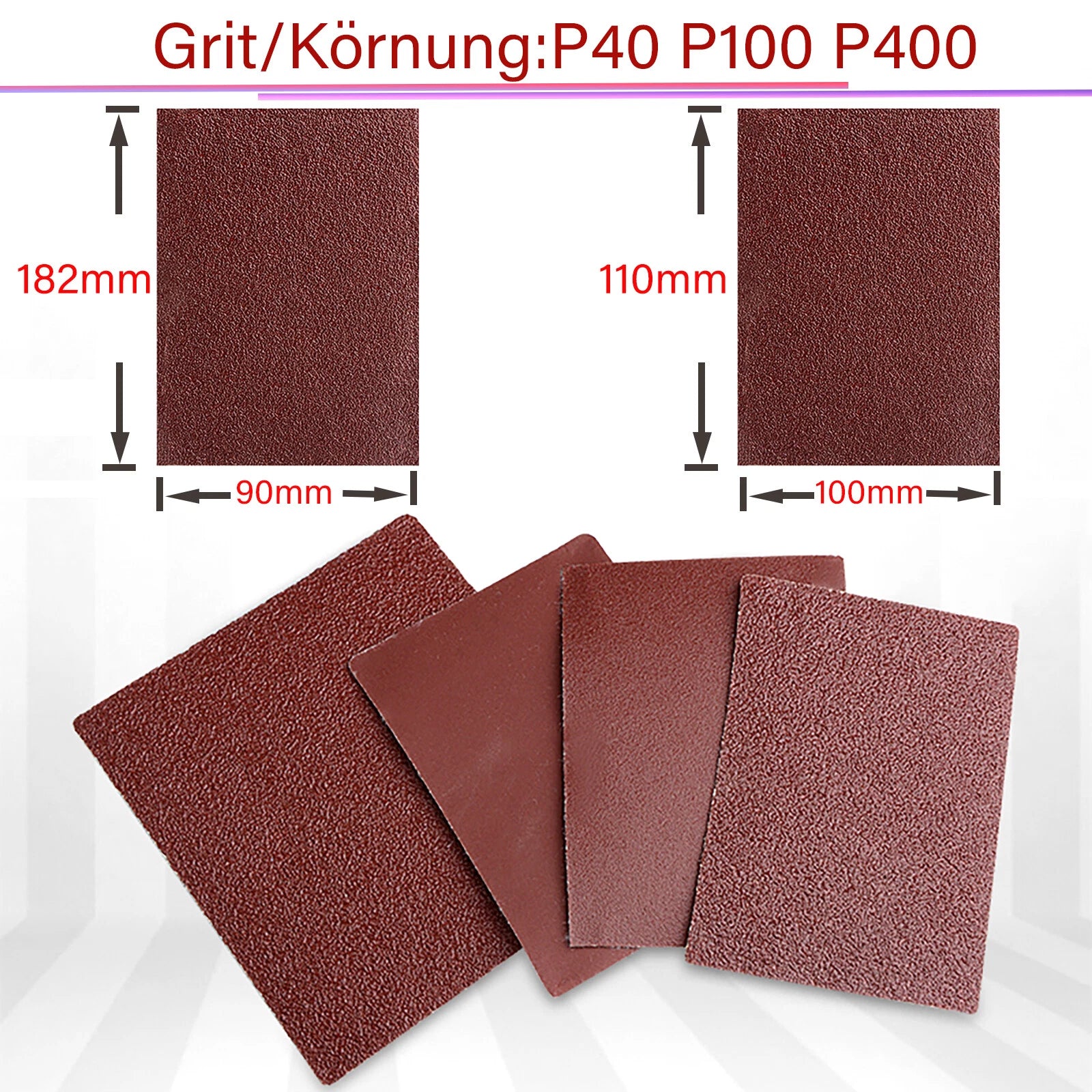 Sandpaper 40 To 400 Mixed Grits Wood Metal Sanding Polishing Wet And Dry square
