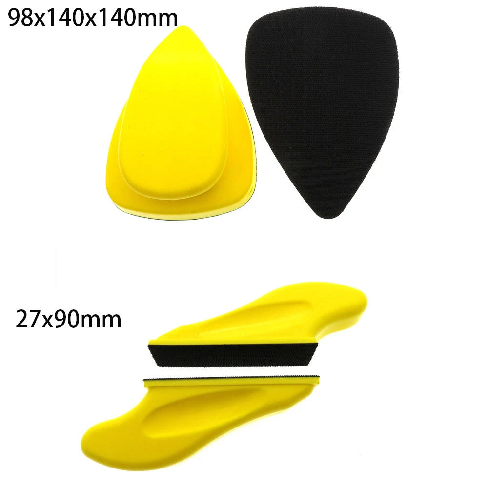 Rectangular & Triangular Hand Sanding Blocks — PU Foam Hook & Loop Pads for Sandpaper and Polishing