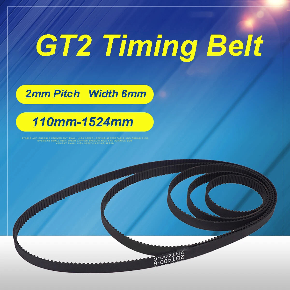 GT2 Timing Belt Closed Loop 6mm Width 2mm Pitch — 3D Printer & CNC