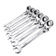 8-24mm Ratchet Spanner Combination Wrench Flexible Head Open End Ring Metric 72T