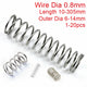 0.8mm Wire Compression Spring 304 Stainless Steel Pressure Springs All 5-305mm