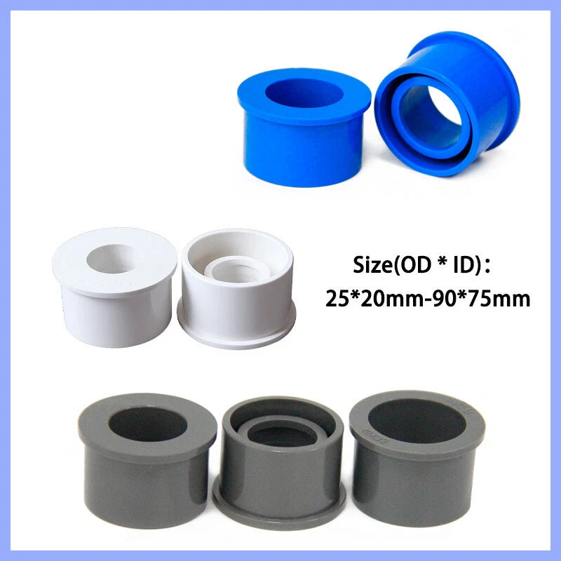 PVC Pipe Eccentric Reducing Bushing Fittings Connector Joints 25*20mm - 90*75mm
