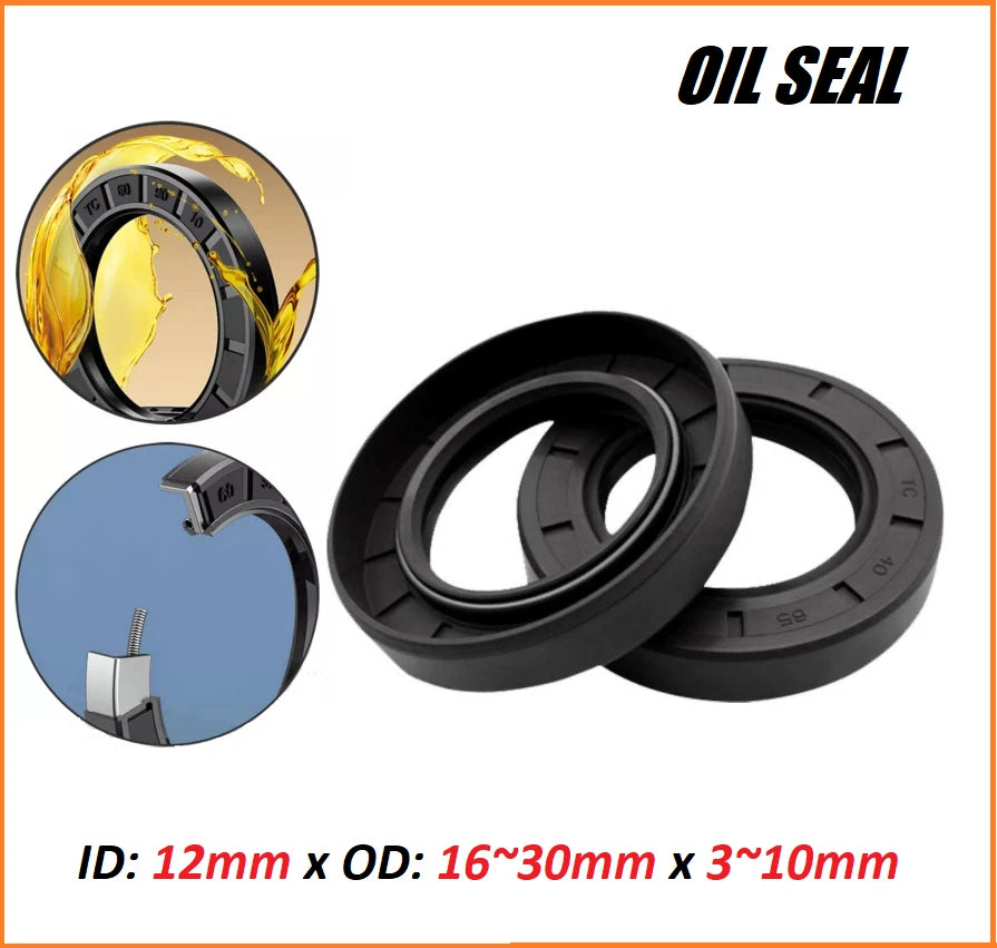 R23-TC Nitrile Oil Seal Double Lip Rotary Shaft Seal 12mm ID | 16–30mm OD | 3–10mm Height