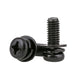 Pozi Pan Head Screws with Flat & Spring Washers – M2 M2.5 M3 M4, Carbon Steel Black Zinc (Length Under Head)