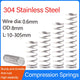 Compression Springs Wire Dia 0.6mm OD 8mm 304 Stainless Steel Vibration Damping