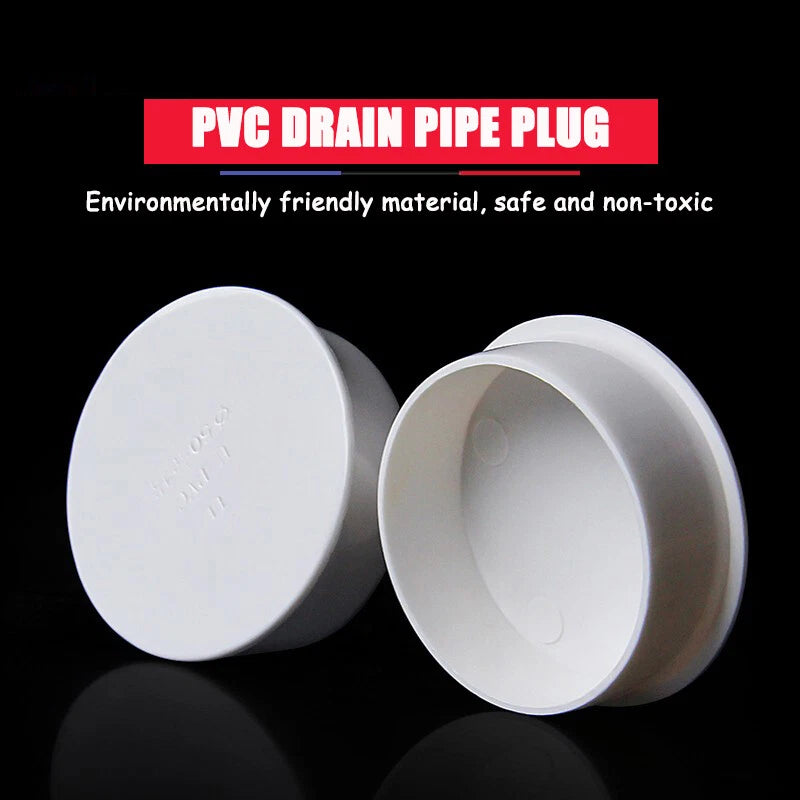 PVC Cap End Caps Plug Blanking 40-200mm Water Adhesive Drain Pipe Tube Fittings