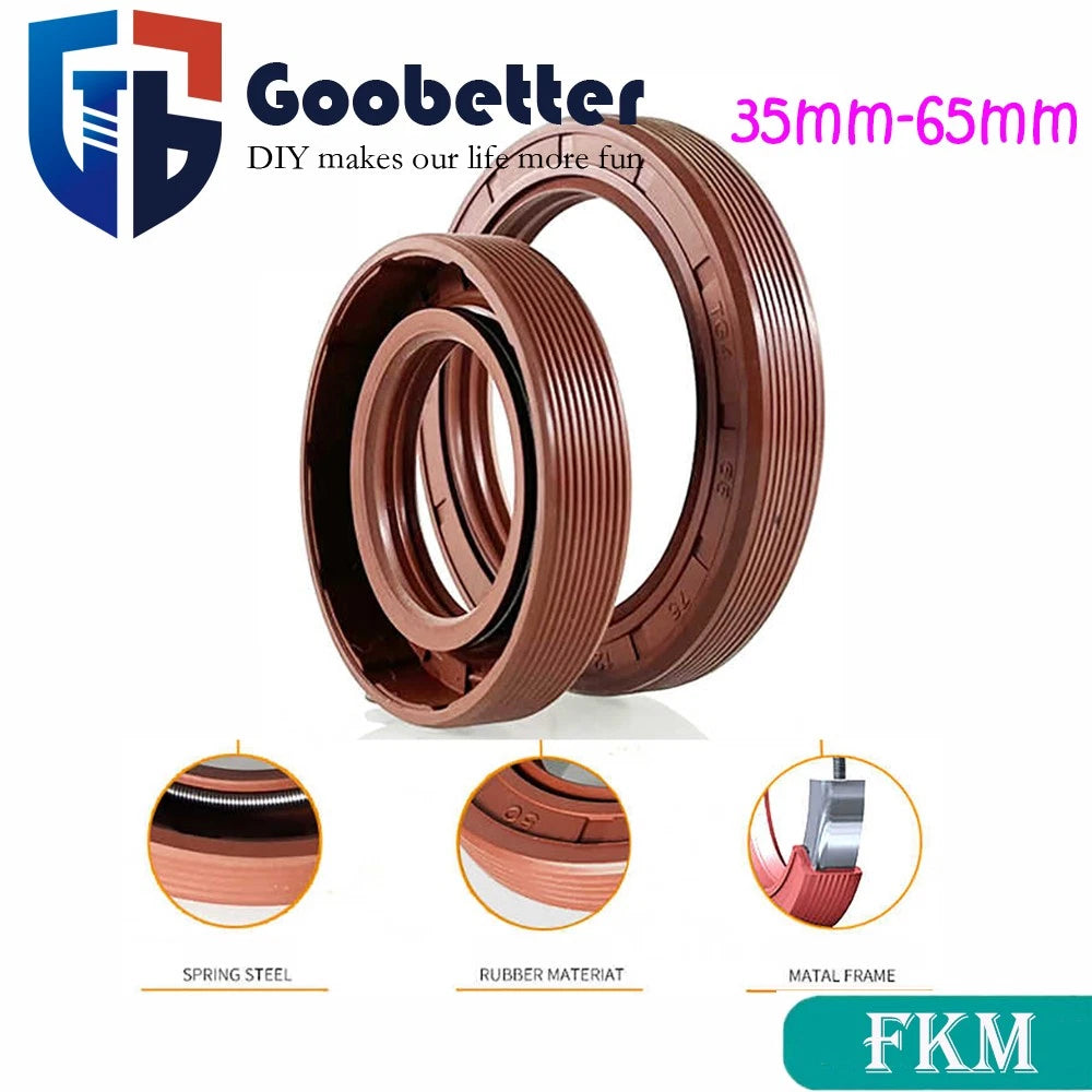 TC TG Oil Seal Skeleton FKM Rubber Framework Double Lip Oil Sealing Ring 35-65mm