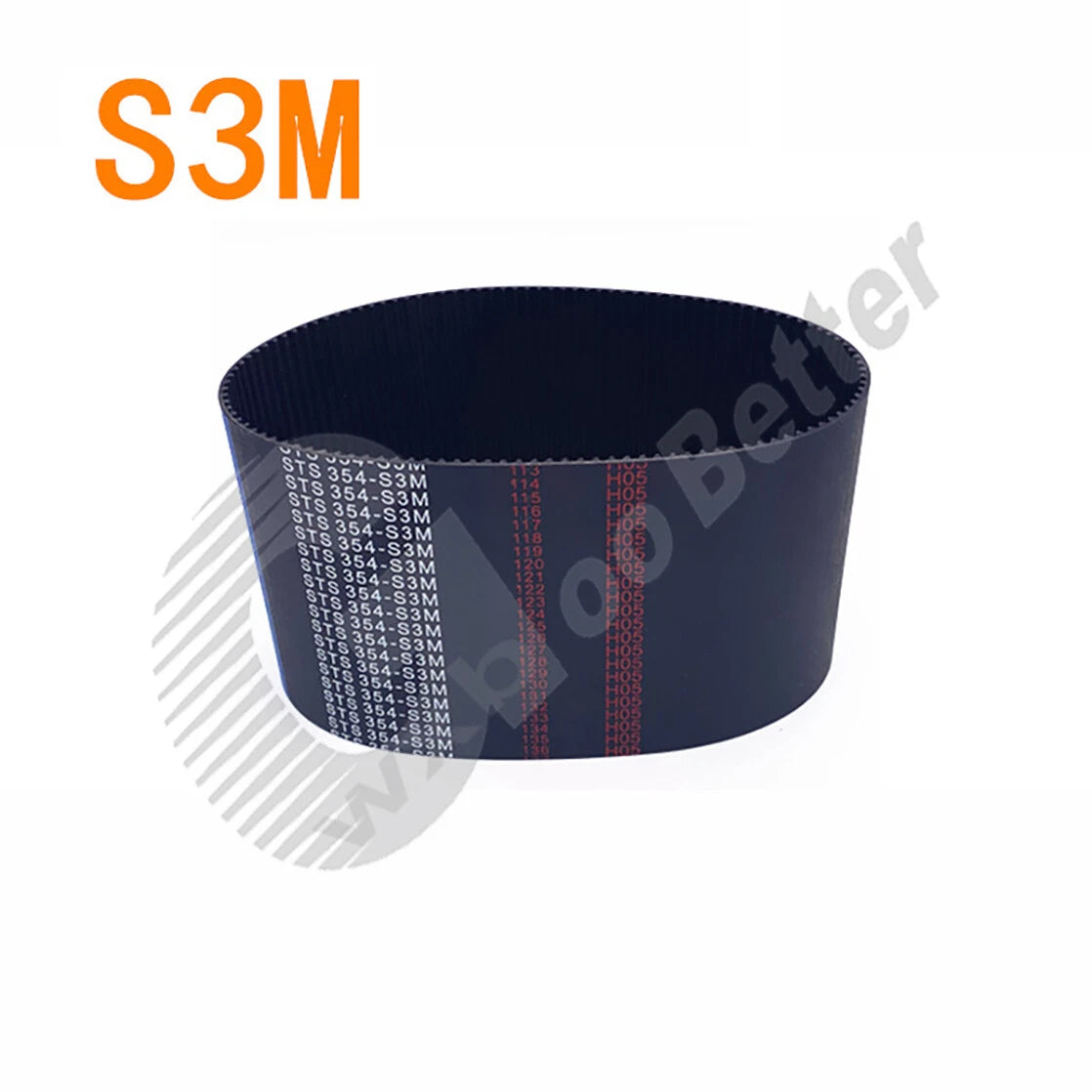 S3M Timing Belt 6mm Wide Closed Loop Synchronous Drive Belt for Pulleys — 402mm to 4500mm