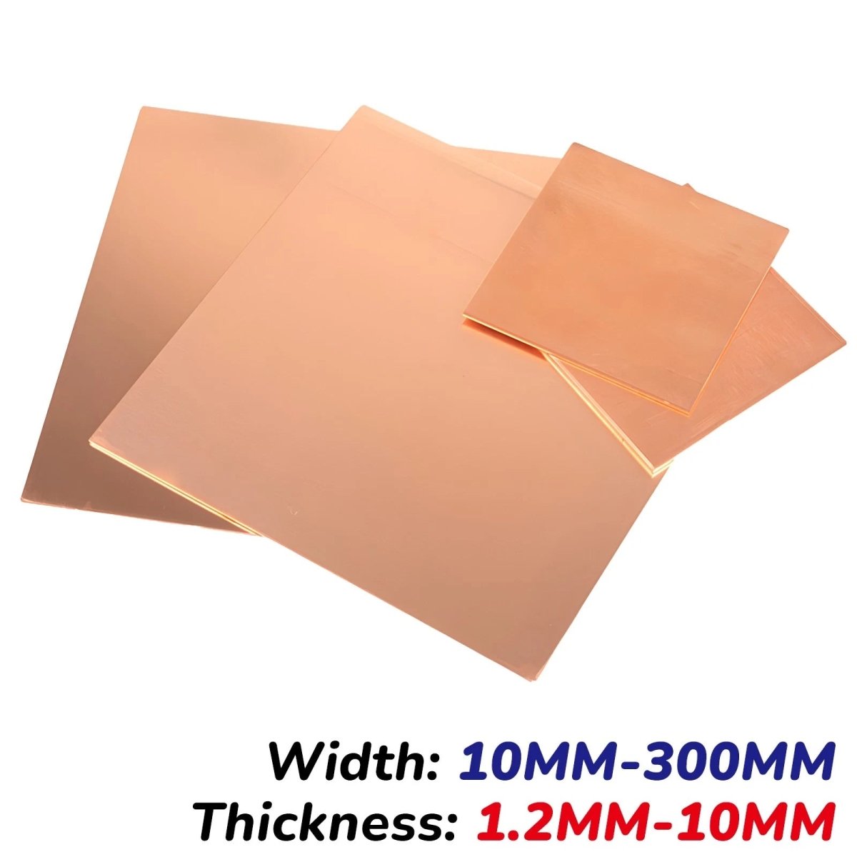 1.2MM-10MM Thick T2 Pure Copper Plate/Sheet Copper Block Laser Cut 10MM-300MM - HomeDIYer