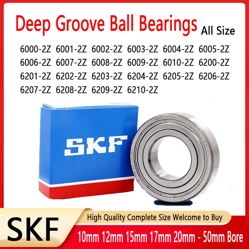 SKF Deep Groove Ball Bearings 6000-2Z to 6010-2Z  6200-2Z to 6210-2Z  High Speed