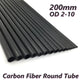 Carbon Fiber Round Tube 200mm — OD 2–10mm, Multiple ID Options | RC Model & DIY