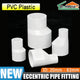PVC Eccentric Reducer Water Supply Pipe Fittings 25-63mm Offset Tube Connector