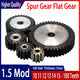 1.5 Mod Spur Gear 10T to 100T Teeth Flat Gear Motor Transmission Gear 45# Steel