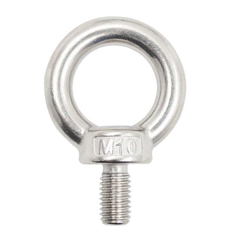 304 Stainless Steel Ring Screws M3 - M30 Eyelets Screw Heavy Duty Lifting Bolts
