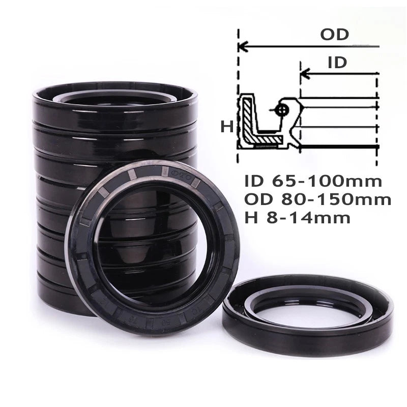 NBR TC Oil Seals — Double Lip Rotary Shaft Seal, Nitrile Rubber, Metric Sizes