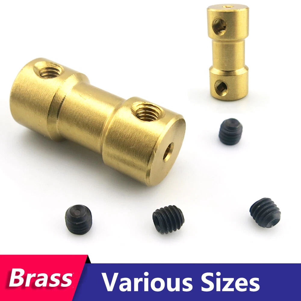 Flexible Shaft Brass Motor Connector Coupler Rigid Coupling for RC Car Boat