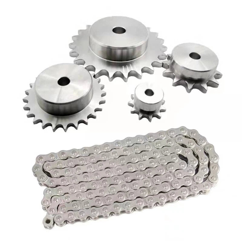 304 SS Roller Chain Drive Sprocket 3/8" 06B 10T - 30T Pitch 9.252mm Rough Bore