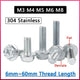 Phillips Hex Flange Screws 304 Stainless Steel M3–M8 | Dentate & Flat Flange