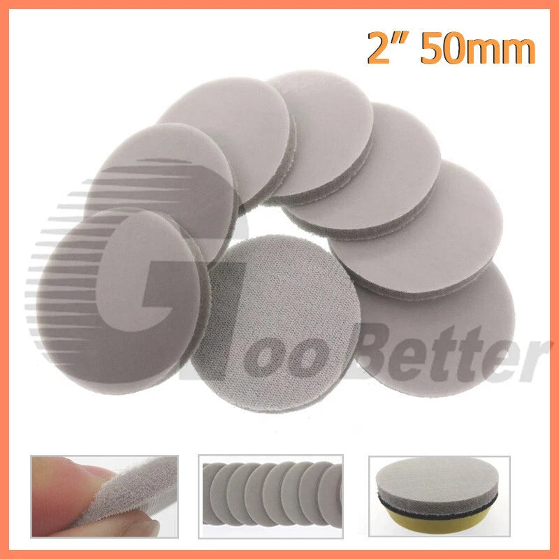 2" 50mm Wet & Dry Foam Sanding Disc Hook Loop Sponge Sandpaper 320 - 8000 Grit
