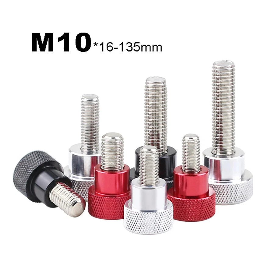 M3–M8 High‑Type Knurled Thumb Screws – Aluminum Handle + Stainless Steel Thread (6–135mm Lengths) - HomeDIYer