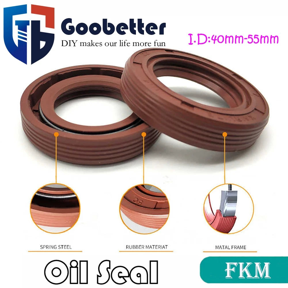 TC TG Oil Seal Skeleton FKM Rubber Framework Double Lip Oil Sealing Ring 7-18mm
