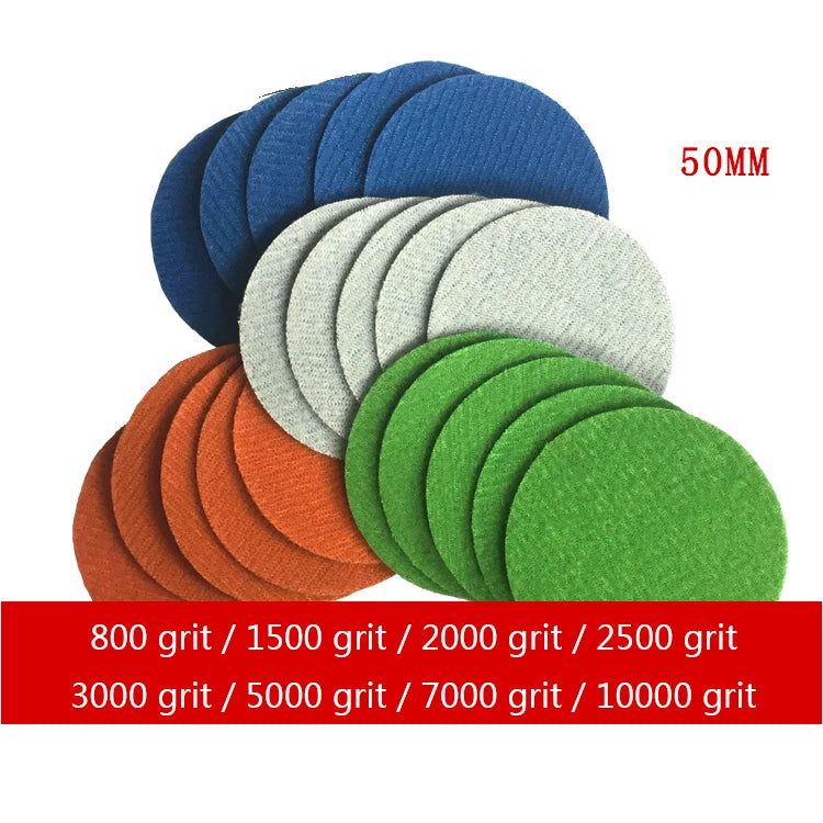 2“ 50mm Wet & Dry Sandpaper Waterproof Hook & Loop Sanding Discs 800-10000 Grit