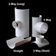 PVC Repair Pipe Fitting Reducing Tee Reducer Drain Pipe Fittings White 50-200mm