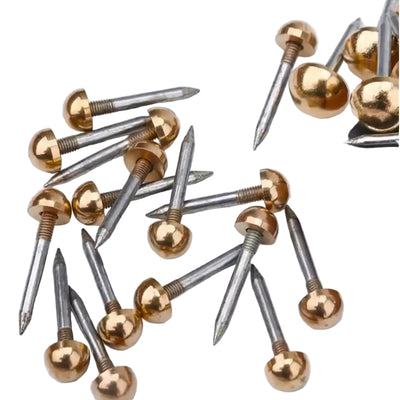 Solid Brass Dome Nails for Upholstery & Furniture – Bronze & Gold