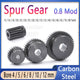 Mod 0.8 Spur Gears 15 - 80 Teeth 4-12 mm Bore With Step Pinion Gear Carbon Steel