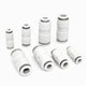 Nylon Push-to-Connect Straight Pneumatic Fitting 4–12mm White Inline Tube Connector