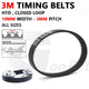 HTD 3M Closed Loop Timing Belt — 3mm Pitch, 10mm Wide | 60–194 Tooth for CNC & 3D Printer