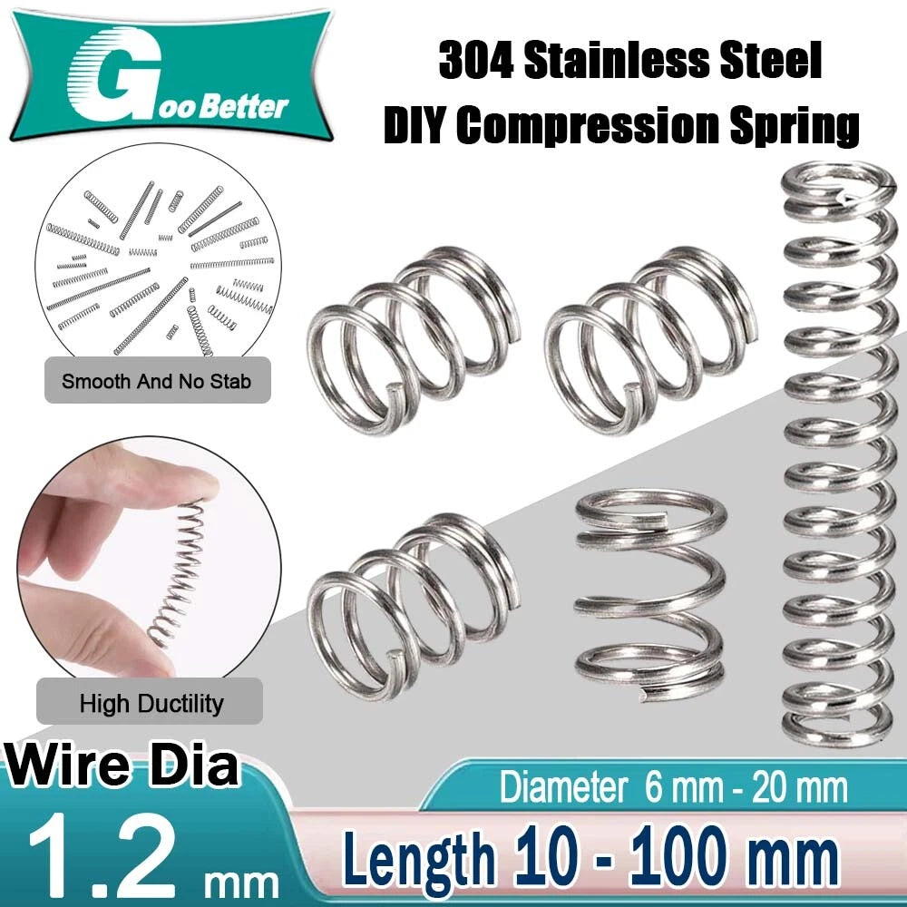 Stainless Steel Compression Spring 1.2mm Wire Dia Small Pressure Coil Springs