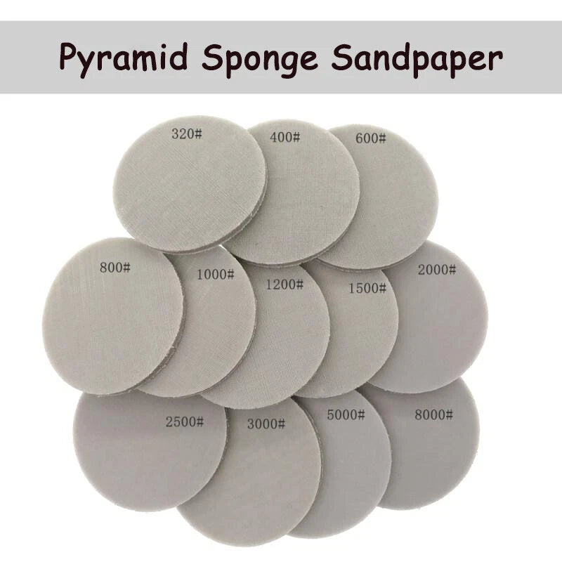 3 Inch Foam Sponge Sanding Disc Wet Sandpaper Wet & Dry Sanding Discs Sandpaper